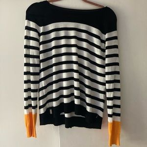 Zara black and white striped thin sweater